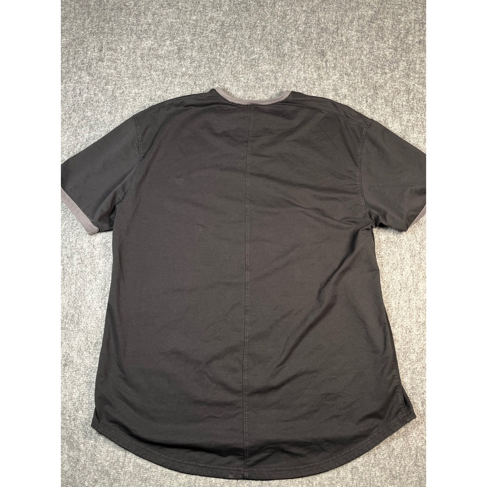 BYLT Premium Basics Drop Cut Ringer LUX T Shirt Mens XL Black Gray Trim‎ - Picture 4 of 7